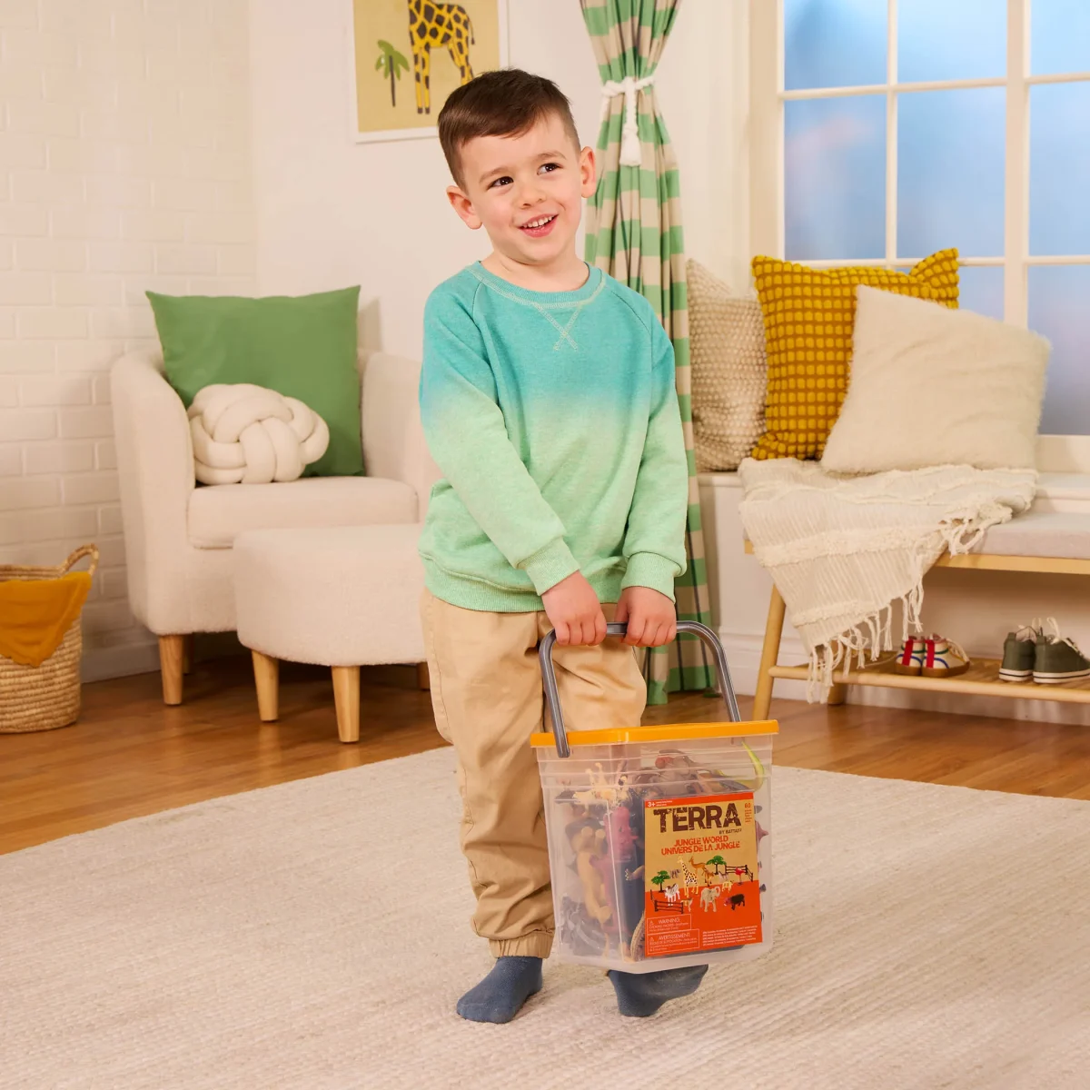 Terra by Battat: Zestaw zwierząt z AKCESORIAMI 60 el. - Świat DŻUNGLI - obrazek 4