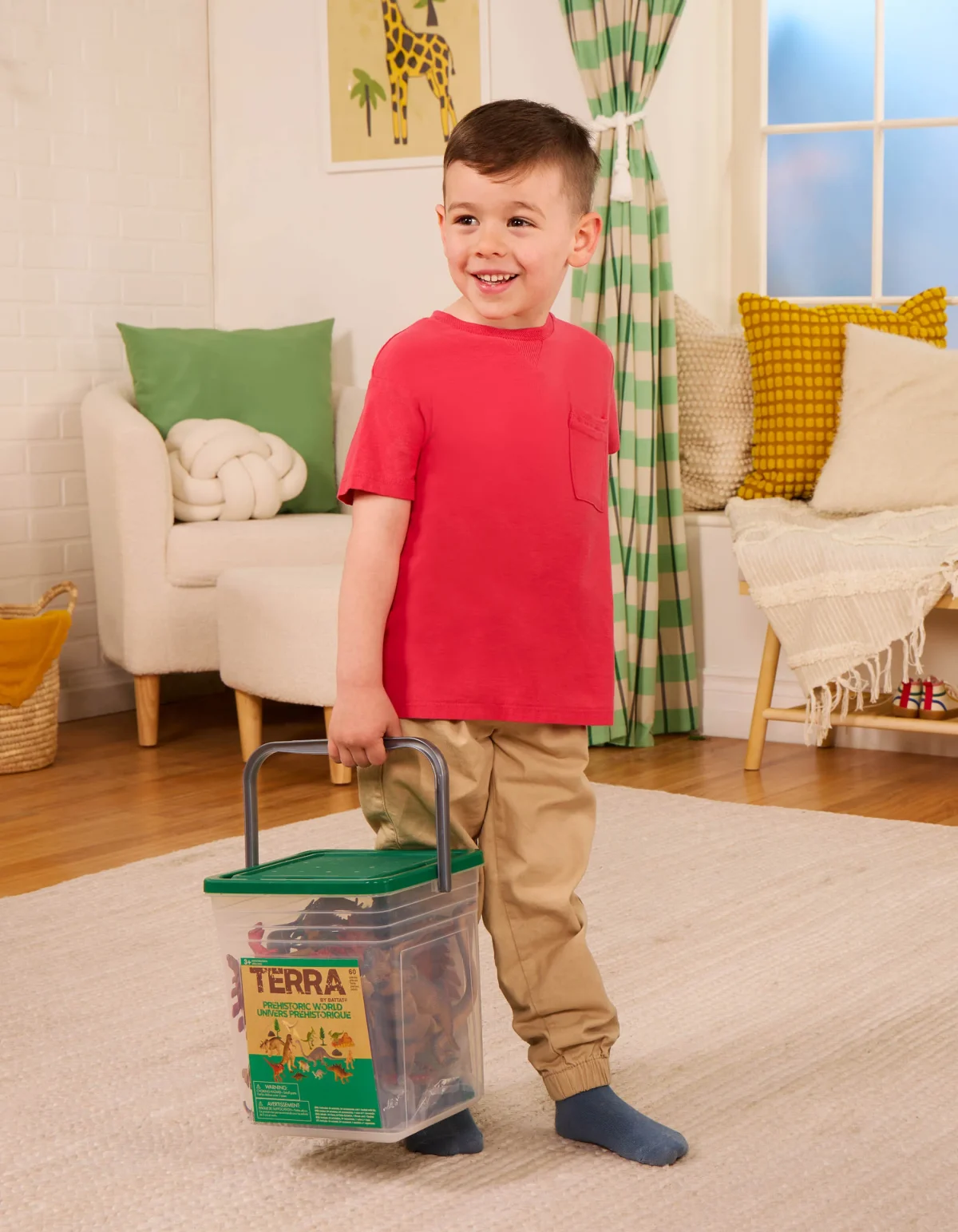 Terra by Battat: Zestaw zwierząt z AKCESORIAMI 60 el. - PREHISTORIA Świat DINOZAURÓW - obrazek 4