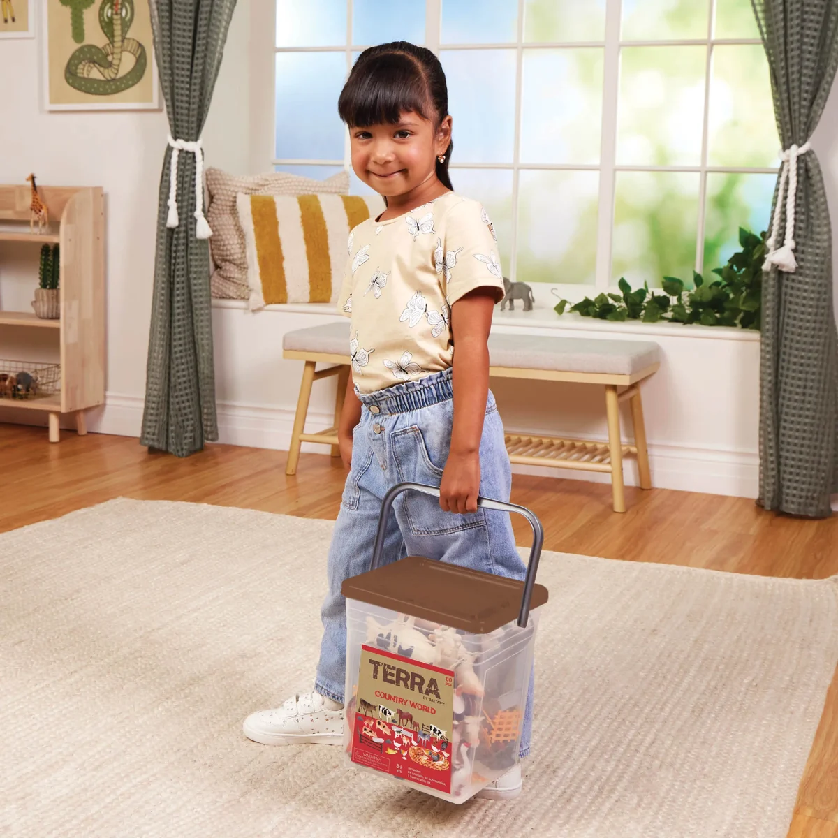 Terra by Battat: Zestaw zwierząt z AKCESORIAMI 60 el. - WIEJSKIE GOSPODARSTWO - obrazek 7