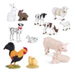 Terra by Battat: ZESTAW FARMA - zwierzęta DOROSŁE i MŁODE