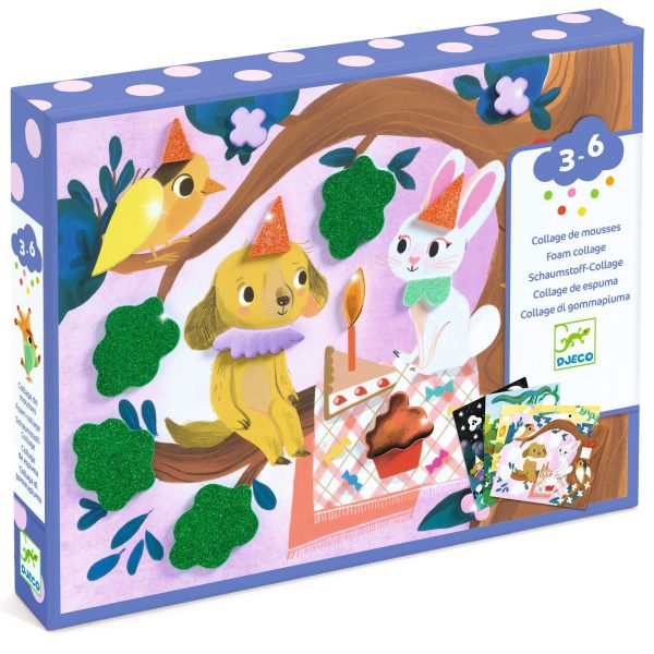 Djeco: zestaw ART Mozaiki dla maluchów - LEŚNE PRZYJĘCIE 3+