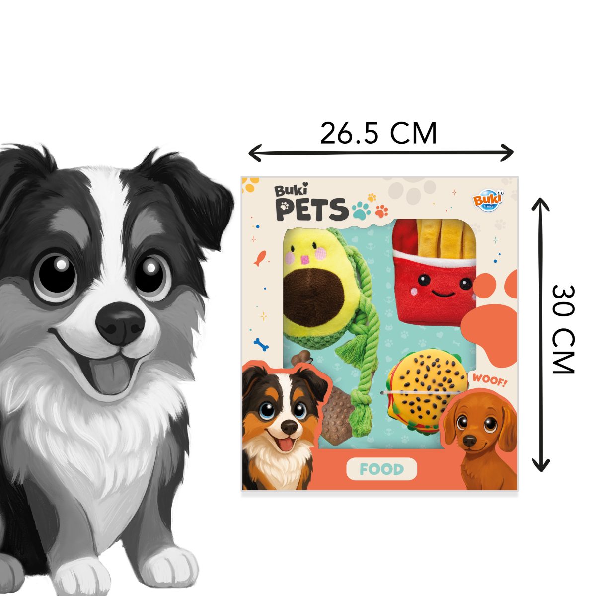 Buki: Zestaw zabawek dla psów - JEDZENIE - obrazek 3