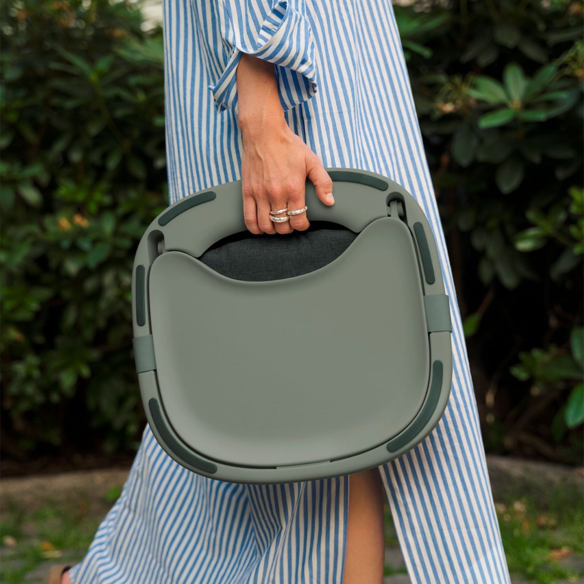 Hannie: Przenośne krzesełko do karmienia - Sage Green - obrazek 6