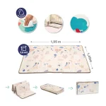 LUDI: Składana duża mata do zabawy 2w1 – pastelowy świat & tor samochodowy - obrazek 3