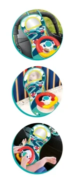 LUDI: Panel interaktywny z kierownicą – do auta, wózka i łóżeczka 18m+ - obrazek 6