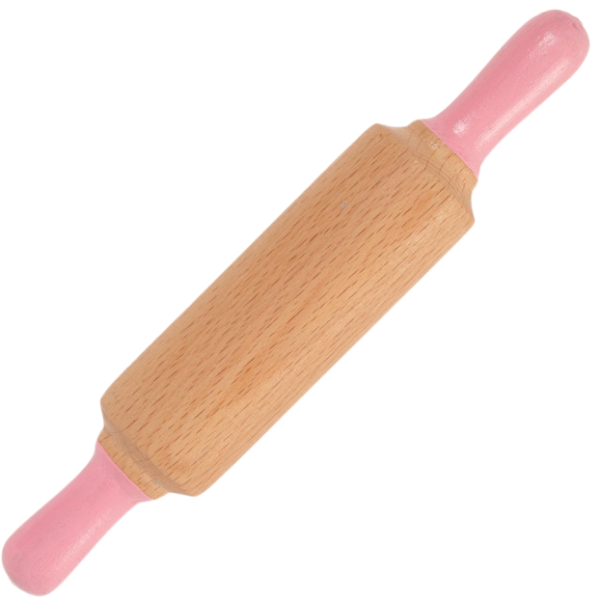 ChildGen: drewniany wałek do ciastoliny RÓŻOWY