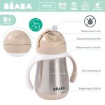 Beaba: Bidon niekapek ze słomką termiczny 250 ml Clay Earth - obrazek 5
