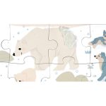 Janod Puzzle sensoryczne dotykowe Kraina polarna 20 el. 2+ - obrazek 3