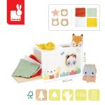 Janod Sorter drewniany pudełko sensoryczne z chusteczkami Pure 12m+ - obrazek 2