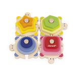 Janod Układanka piramida wieża drewniana Żółwie Zigolos 18m+ - obrazek 4