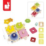 Janod Układanka piramida wieża drewniana Żółwie Zigolos 18m+ - obrazek 3