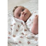 Lassig: Muślinowa pieluszka otulacz z biobawełny GOTS, 3 szt. 60x60cm, Tiny Team Kotek - obrazek 2