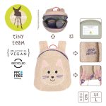 Lassig Plecak mini frotte Tiny Team Kotek - obrazek 3