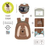 Lassig Plecak mini frotte Tiny Team Piesek - obrazek 3