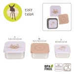 Lassig: Pojemniki na przekąski, stal nierdzewna, 3 szt., Tiny Team Kotek - obrazek 3