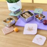 Lassig: Pojemniki na przekąski, stal nierdzewna, 3 szt., Tiny Team Kotek - obrazek 2