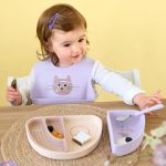 Lassig Zestaw silikonowych naczyń 3 el. Tiny Team Kotek - obrazek 2