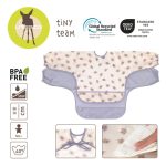 Lassig: Zestaw śliniaków z długim rękawem 6m+ Tiny Team Kotek - obrazek 3