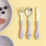 Lassig Zestaw sztućców ze stali nierdzewnej 3 el. Tiny Team Kotek - obrazek 2