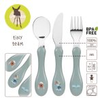 Lassig Zestaw sztućców ze stali nierdzewnej 3 el. Tiny Team Piesek - obrazek 4
