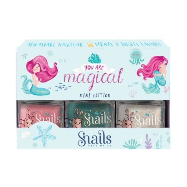 Snails: Zestaw 3 lakierów do paznokci dla dzieci - Mermaid Edycja Specjalna