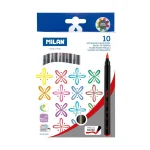 MILAN: flamastry pędzelkowe 10 kolorów