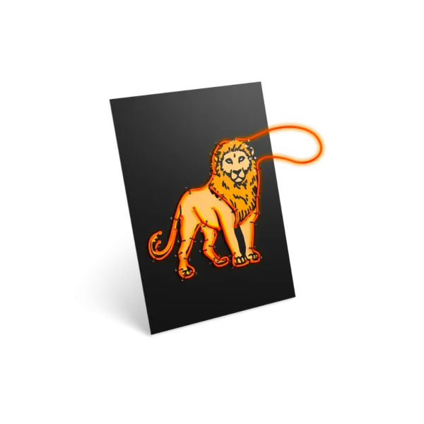 Kidywolf: Kidyneon zestaw do tworzenia świecącej dekoracji ściennej ZWIERZĘTA