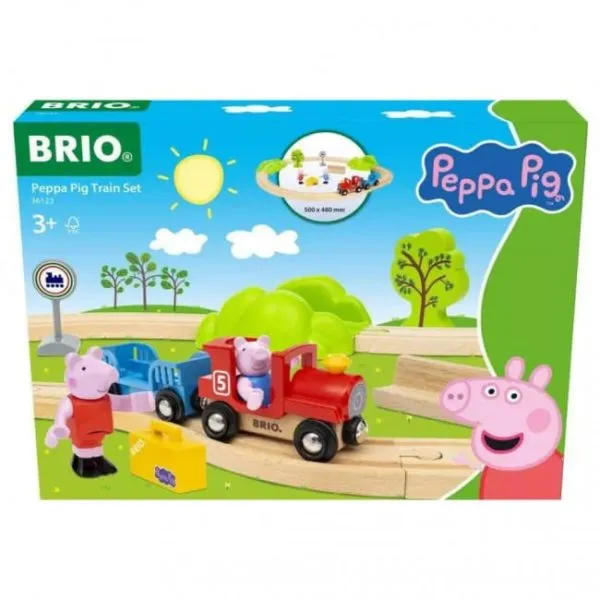 BRIO World - ZESTAW kolejowy Świnka Peppa
