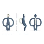 Matchstick Monkey: gryzak masujący ze szczoteczką granatowy Airforce Blue - obrazek 4