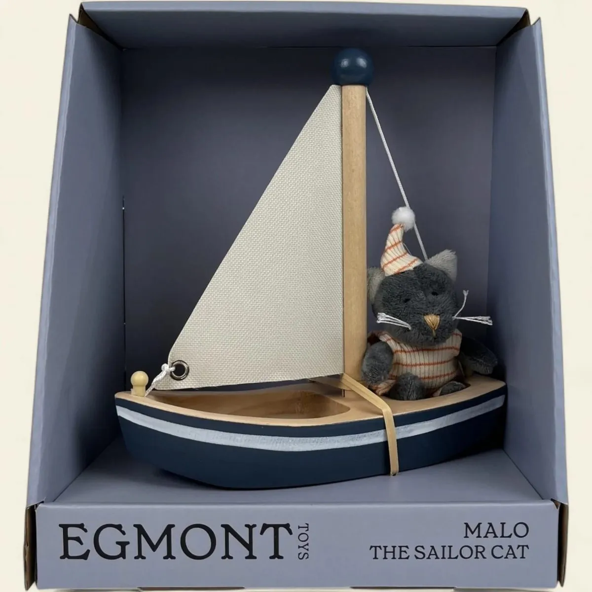 Egmont Toys®: Kotek Malo w drewnianej łódce 12m+ - obrazek 4