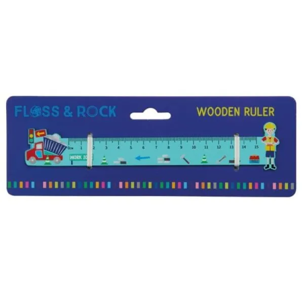 Floss&Rock: Drewniana linijka - Na budowie 3+