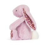 JellyCat: Króliczek LUX Liliowy z Kwiecistymi Uszami 31 cm - obrazek 5