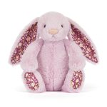 JellyCat: Króliczek LUX Liliowy z Kwiecistymi Uszami 31 cm - obrazek 2