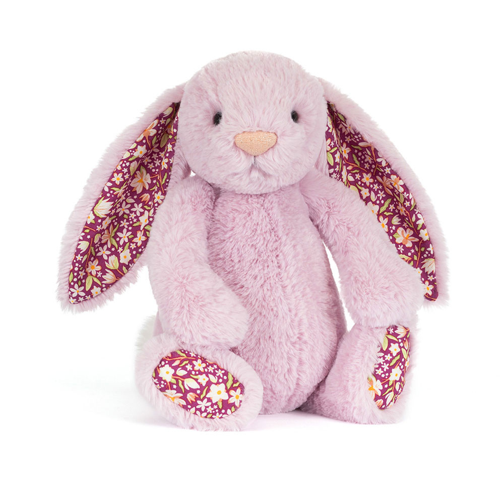 BAS3MAG__03227 JellyCat: Króliczek LUX Liliowy z Kwiecistymi Uszami 31 cm - obrazek 1