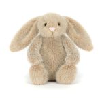 JellyCat: Króliczek puszysty 18 cm / owsiany beż / Oat Flufflet - obrazek 5