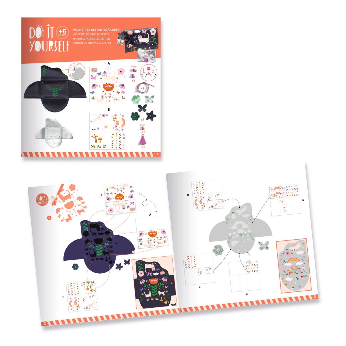 Djeco: Zestaw artystyczny - PORTMONETKI PRZYJACIELE 6+ - obrazek 4