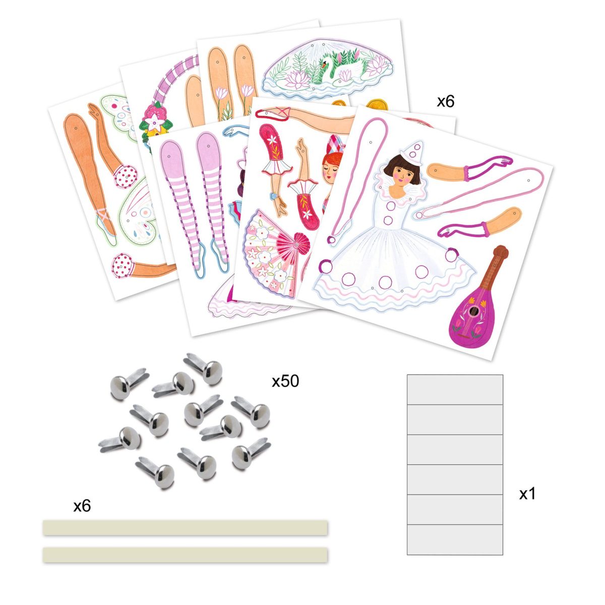 Djeco: zestaw ART ruchome postacie BALETNICE 5+ - obrazek 4