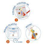 Djeco: zestaw ART - magiczny plastik BRELOCZKI PIXEL 6+ - obrazek 3