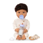 LullaBaby: Lalka NIEMOWLĘ – CHŁOPIEC z WŁOSAMI i butelką z efektem mleka 2+
