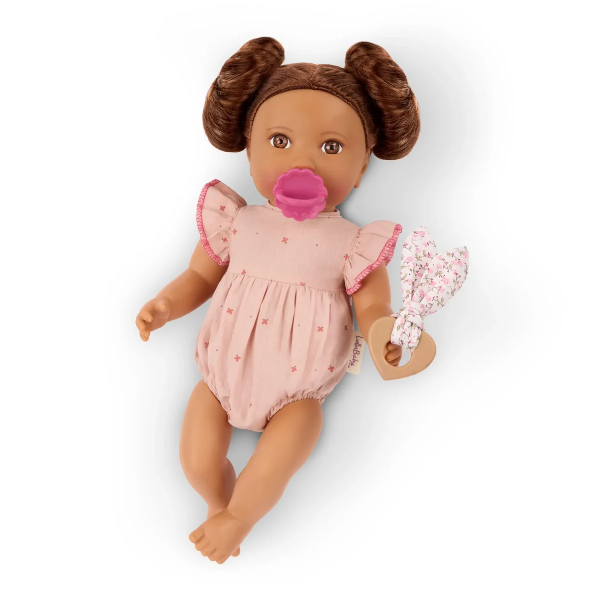 LullaBaby: Lalka NIEMOWLĘ z WŁOSAMI i butelką z efektem mleka 2+ - obrazek 4
