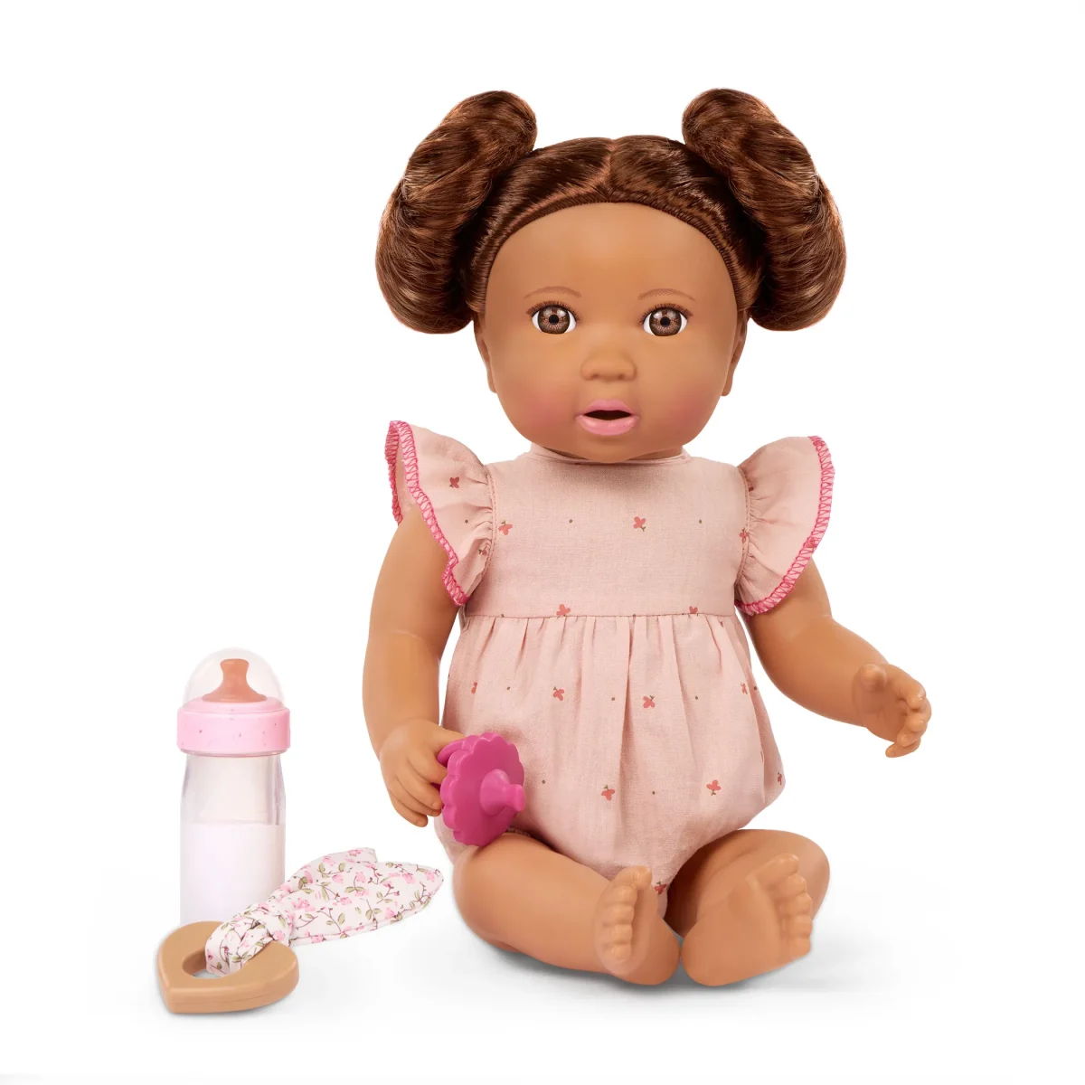 LullaBaby: Lalka NIEMOWLĘ z WŁOSAMI i butelką z efektem mleka 2+ - obrazek 6