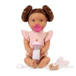 LullaBaby: Lalka NIEMOWLĘ z WŁOSAMI i butelką z efektem mleka 2+