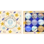 Billes & Co: Szklane kulki MUSZELKI / BOX CALOTS 9 el.