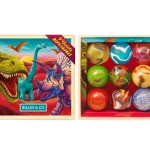 Billes & Co: Szklane kulki DINOZAURY / BOX CALOTS 9 el.