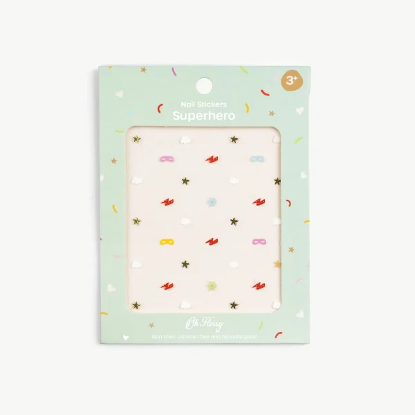 Oh Flossy: naklejki na paznokcie dla dzieci SUPERHERO