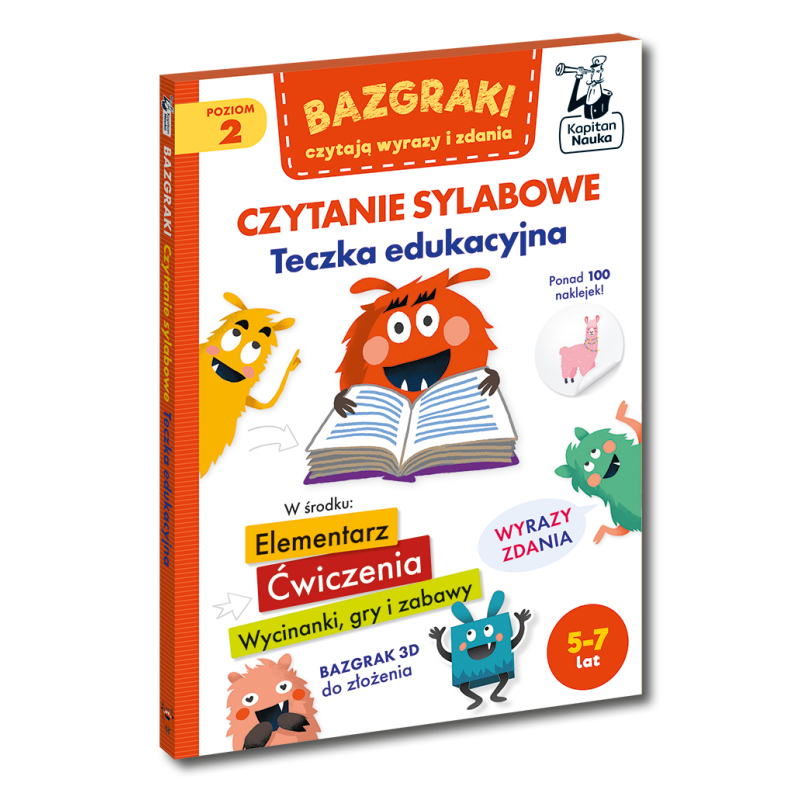 bazgraki-czytaja-wyrazy-i-zdania-czytanie-sylabowe-teczka-edukacyjna Kapitan Nauka: Bazgraki czytają wyrazy i zdania. Czytanie sylabowe. Teczka edukacyjna - obrazek 1