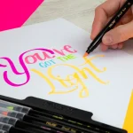 MILAN: flamastry Brush Fluo pędzelkowe 6 kolorów - obrazek 2