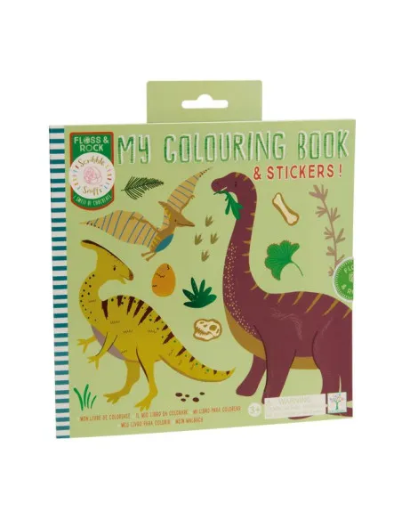 Floss&Rock: Kolorowanka z pachnącą okładką - Dinozaury 3+