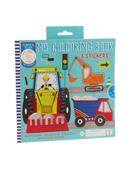 ksiazeczka-na-budowie Floss&Rock: Kolorowanka z pachnącą okładką - Na budowie 3+ - obrazek 1