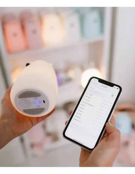 Rabbit & Friends: Miś Duży Lampka Silikonowa z Głośnikiem, Biała - obrazek 5